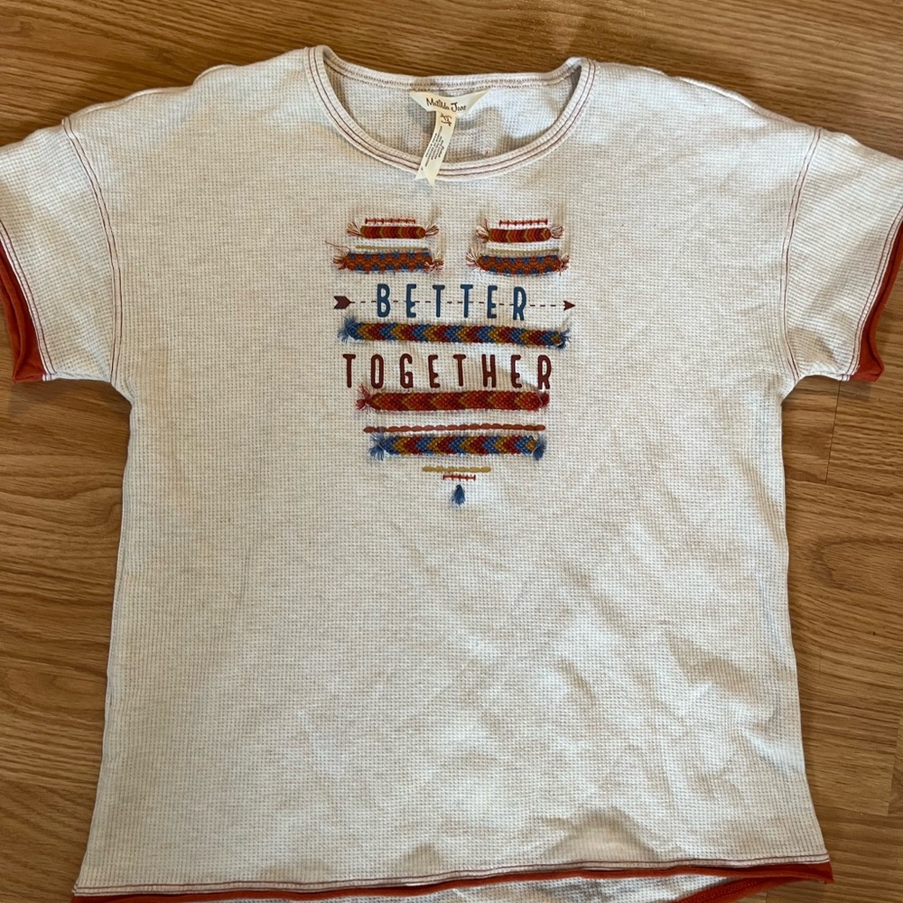 Matilda Jane Better Together Graphic Waffle TShirt  Girl Size 12‎
